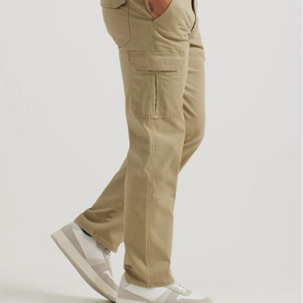 Lee Extreme Comfort MVP Straight Fit Straight Leg Khaki Cargo Pants, New w/Tags